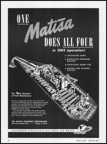 1953 matisa equipment train - matisa,